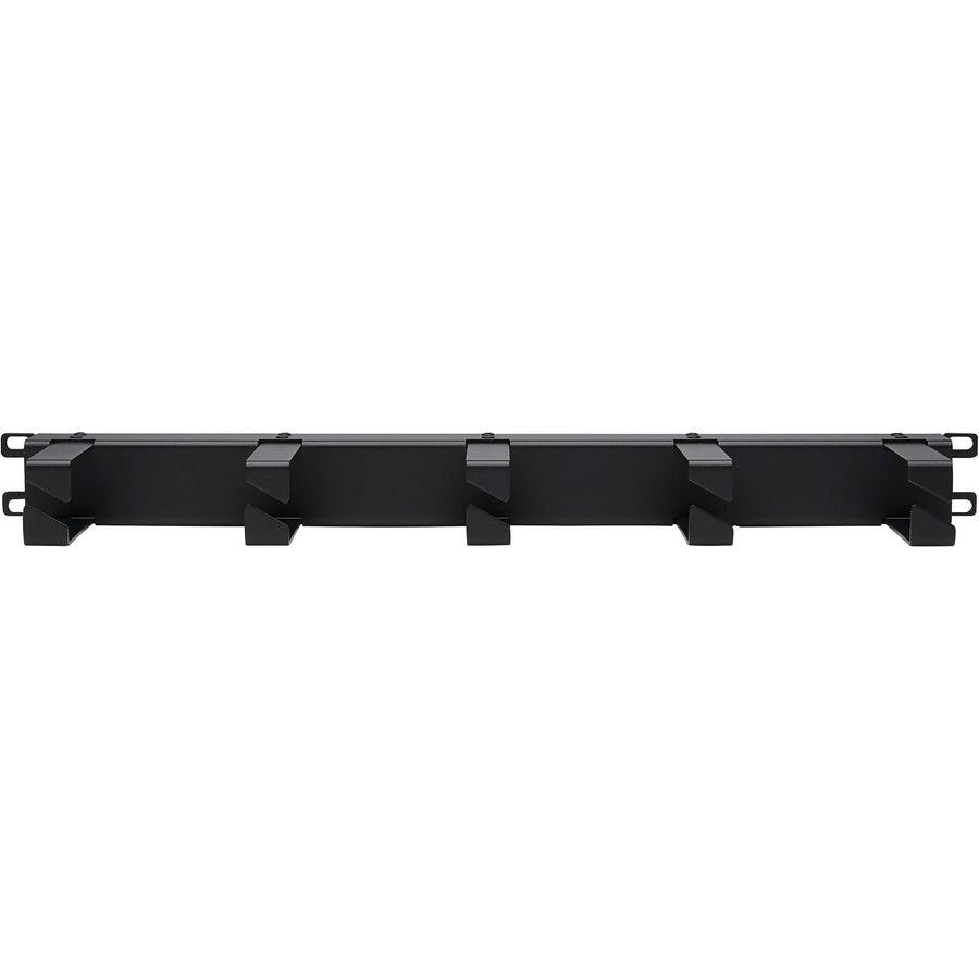 Alt View 1. Tripp Lite - Eaton Tripp Lite Series Horizontal Cable Manager - Metal Rings, Black, 1U - Horizontal Cable Manager - Black - 1U Rack H - Black.