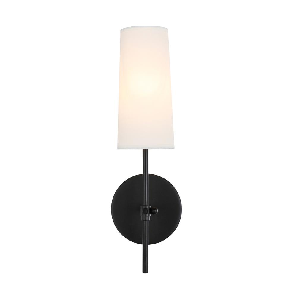 Alt View 9. Living District - Mel 1 light Black and White shade wall sconce - Black And White Shade.