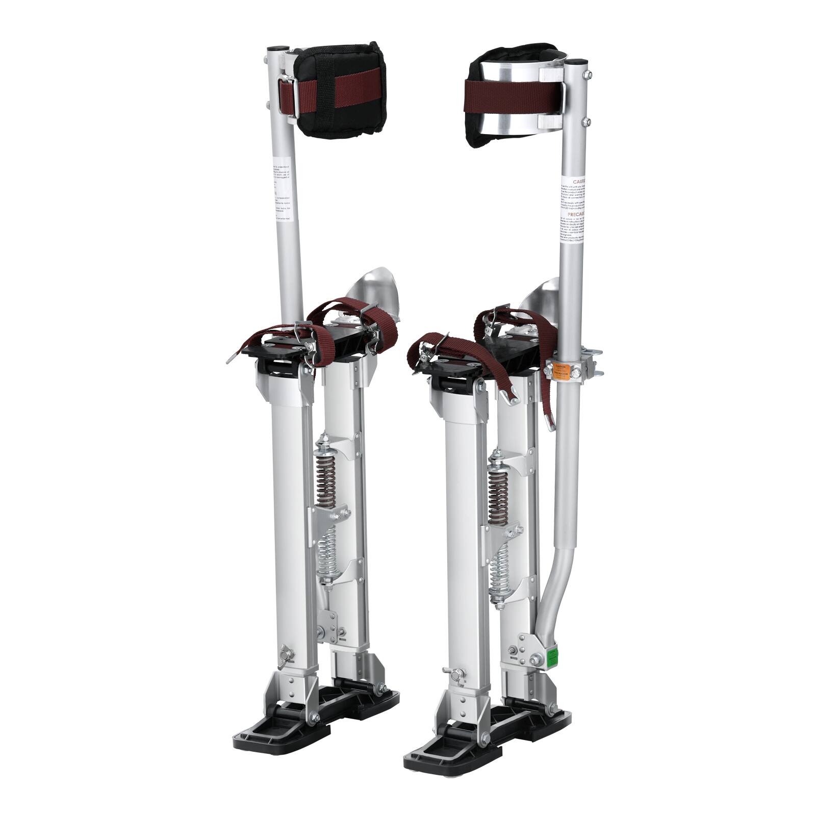 Alt View 5. VEVOR - Drywall Stilts, 18''-30'' Adjustable Aluminum Tool Stilts with Protective Knee Pads, Durable and Non-slip Work Stilts - Silver.