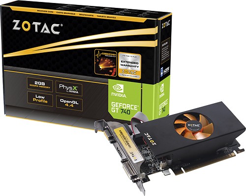  Zotac - NVIDIA GeForce GT 740 LP 2GB DDR3 PCI Express Graphics Card