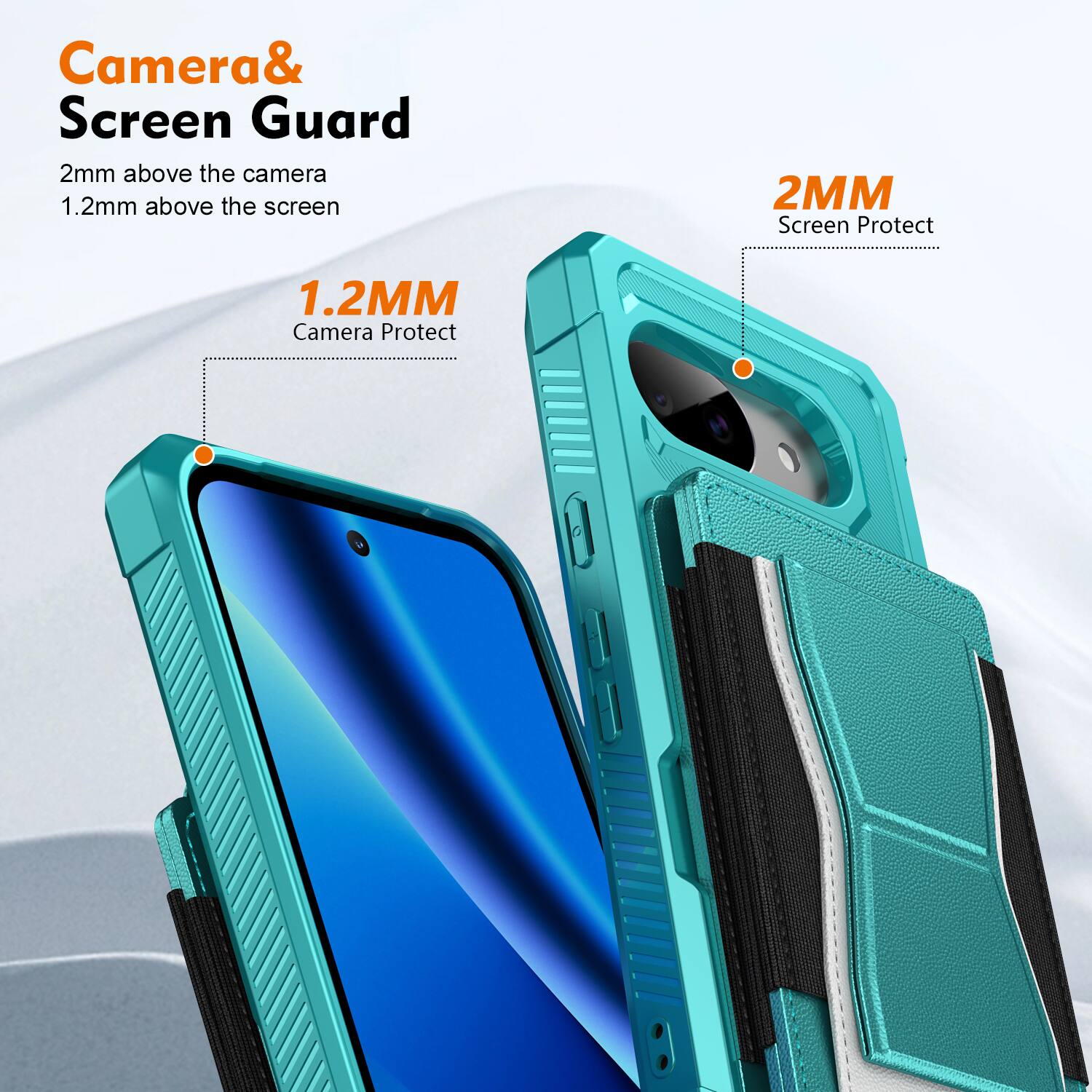 Camera & Screen Guard  
2mm above the camera  
1.2mm above the screen  

1.2MM Camera Protect  
2MM Screen Protect