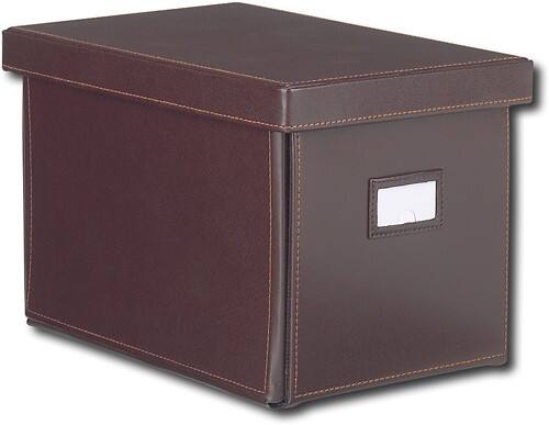 Angle Standard. Case Logic - 100-Disc Collapsible Media Storage Box - Brown.