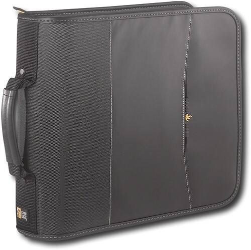 Angle Standard. Case Logic - 224-Disc Media Album - Black/Gray.