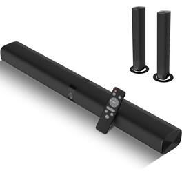 MOVSSOU - Bluetooth Soundbar Auto Volume Boost 2 in 1 Separable Bluetooth/ARC/Opt/AUX Connect Soundbar - Black