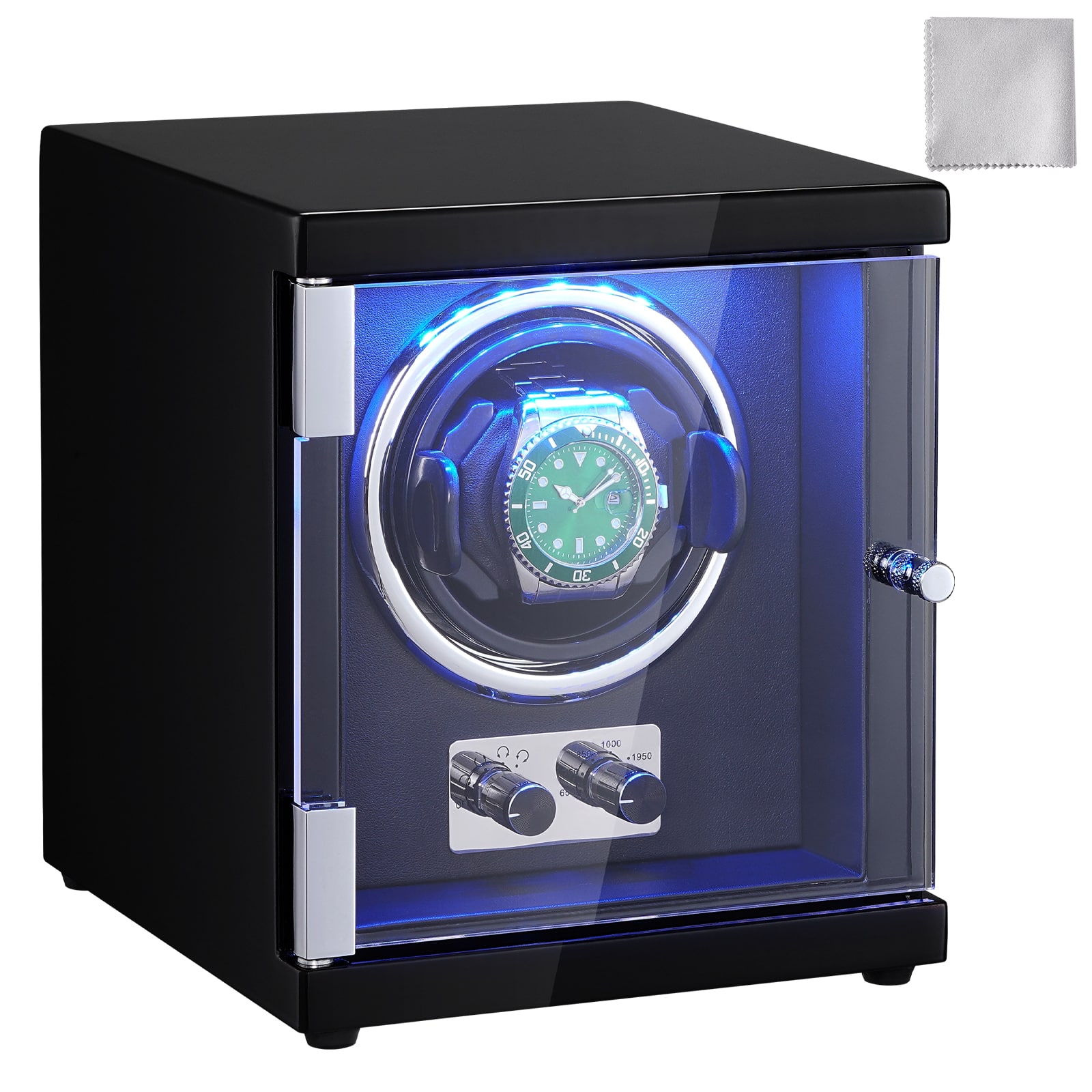 VEVOR - Watch Winder, Single Watch Winder for Men's and Women's Automatic Watch, with Super Quiet Japanese Mabuchi Motor - Black