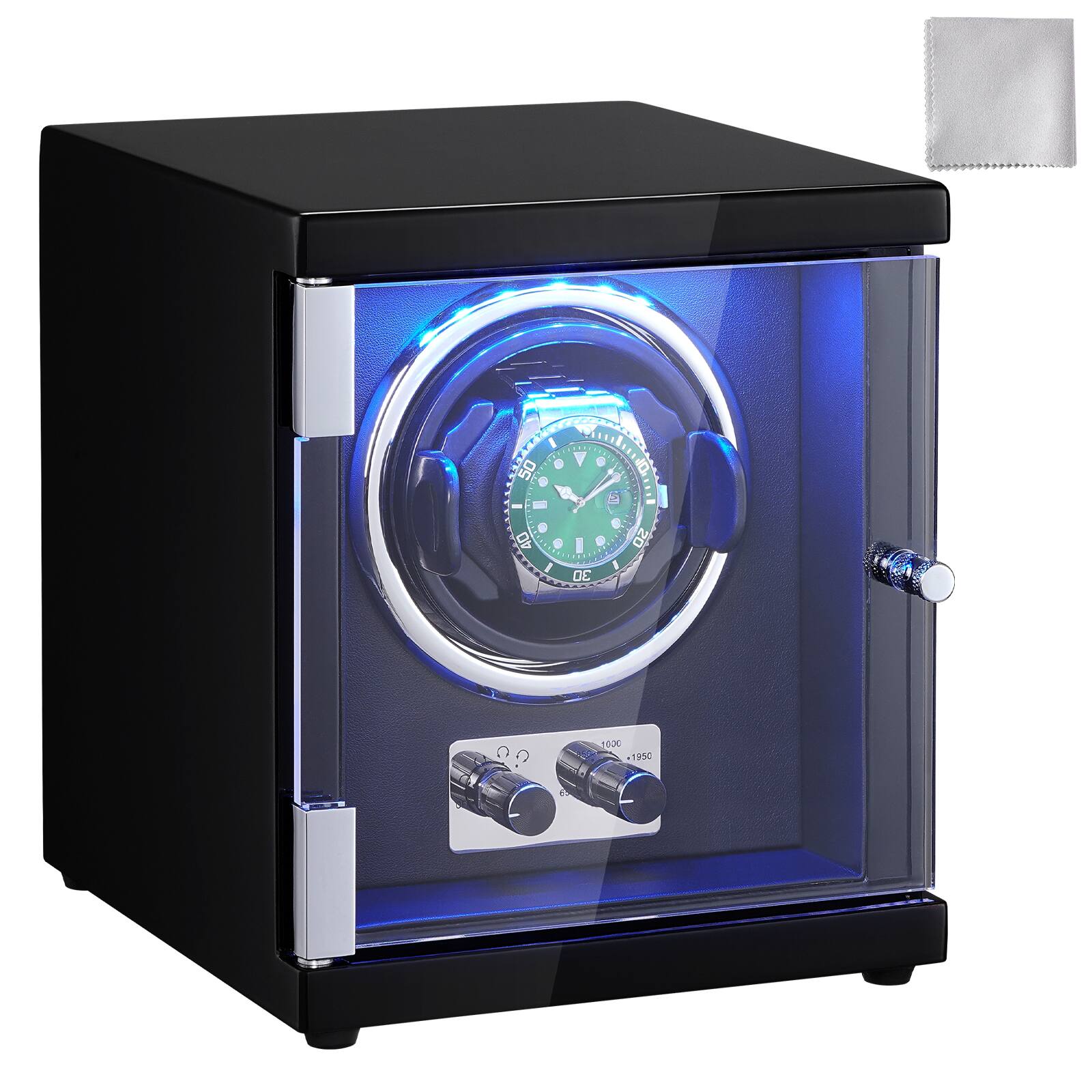 VEVOR - Watch Winder, Single Watch Winder for Men's and Women's Automatic Watch, with Super Quiet Japanese Mabuchi Motor - Black