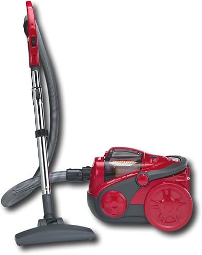 Angle Standard. Dirt Devil - Vision Bagless Canister Vacuum - Red.