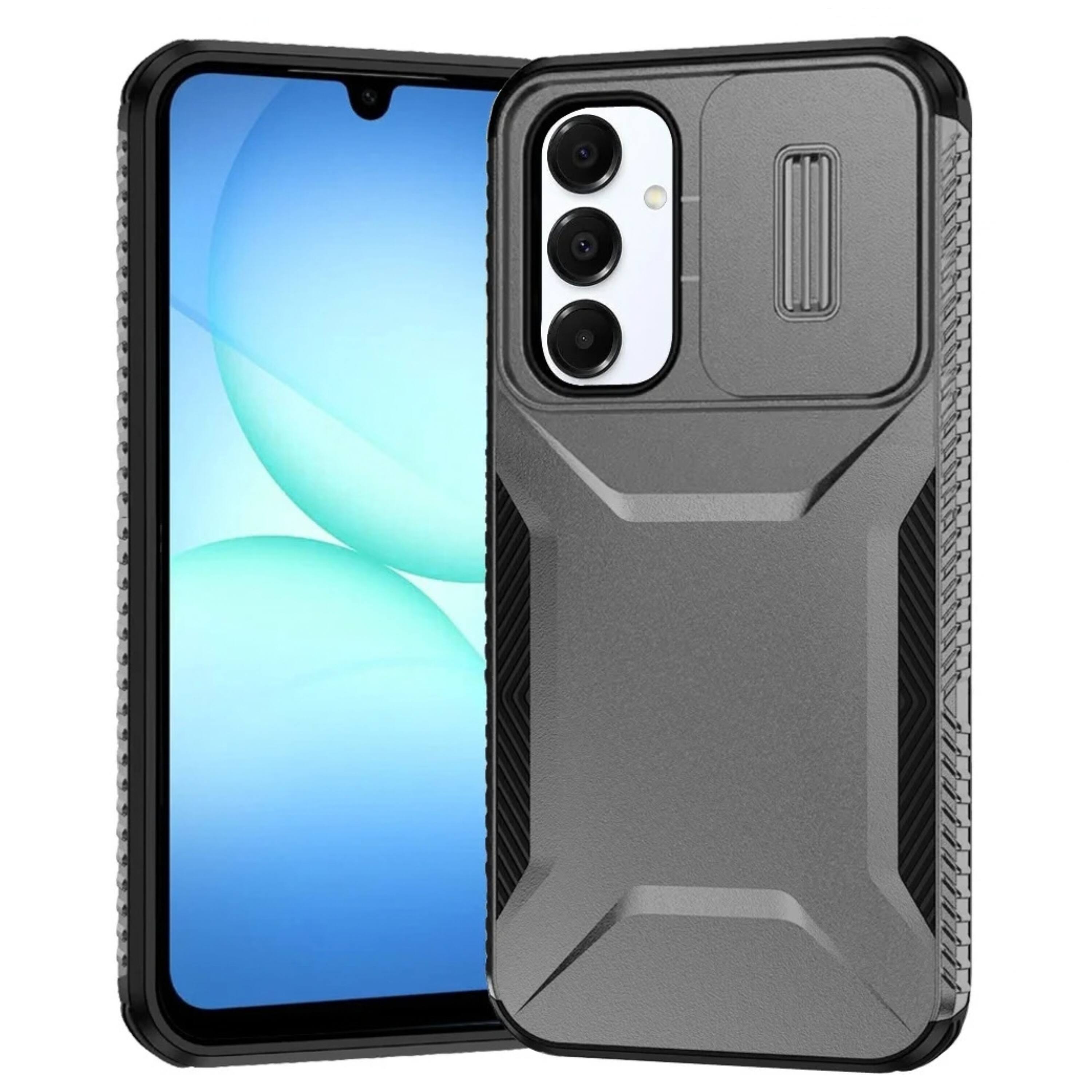 Kitcheniva Rugged Side Grip Sliding Lens Cover Phone Case With Tempered ...