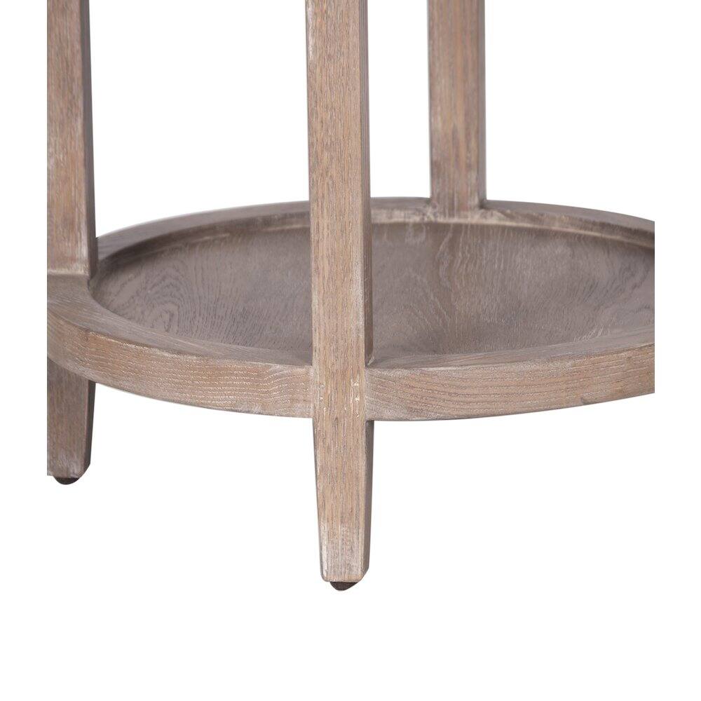 Alt View 3. Porter Designs - Lowell Solid White Oak Wood End Table - Brown.