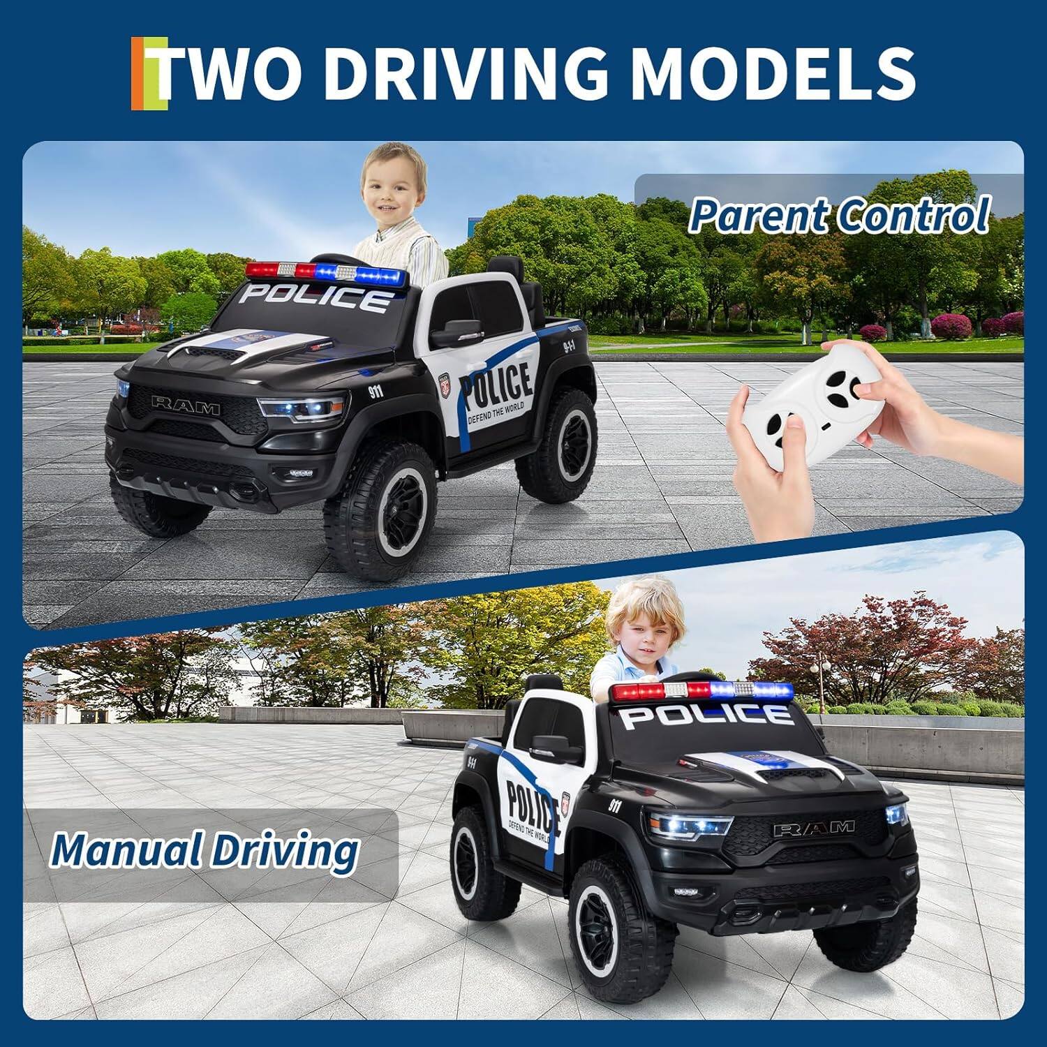 TWO DRIVING MODELS

Parent Control

Manual Driving
