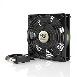 AC Infinity - AXIAL 1225, 120V AC Muffin Low Speed Cooling Fan, 120mm x 120mm x 25mm - Black