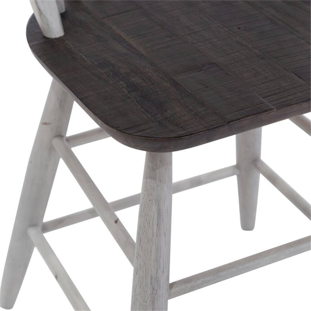 Back. Liberty Furniture Industries - Windsor Back Counter Chair- Set of 2 - White.