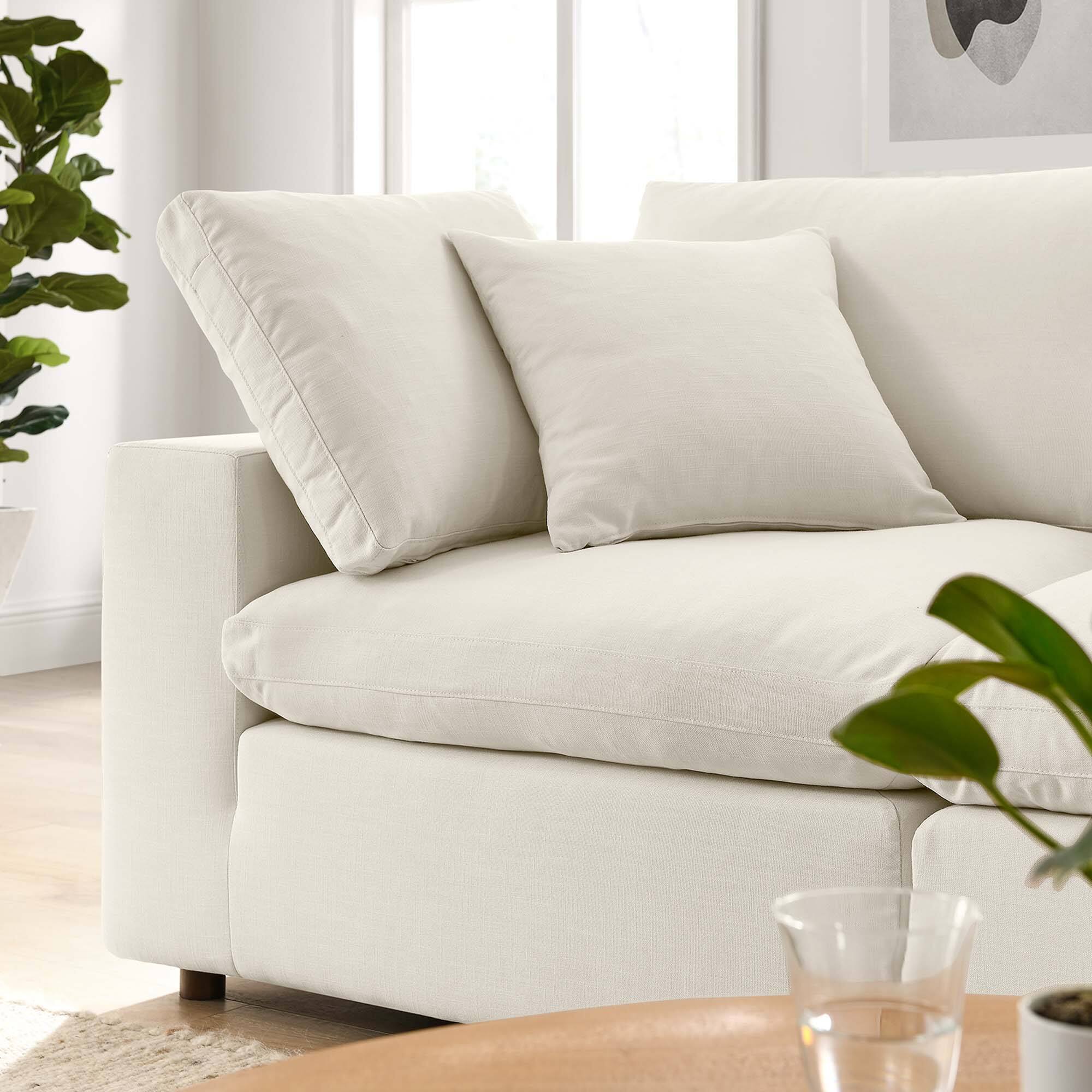 Alt View 8. Modway - Commix 2 Piece Down Filled Overstuffed Sectional Sofa Set by Modway - Light Beige.