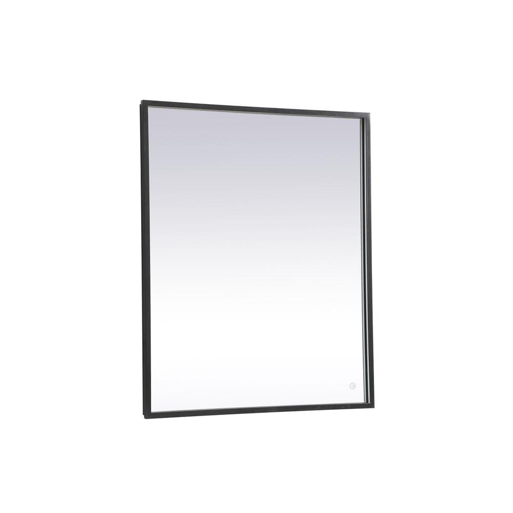 Left. Elegant Decor - Pier 30x36 inch LED mirror with adjustable color temperature - Black.