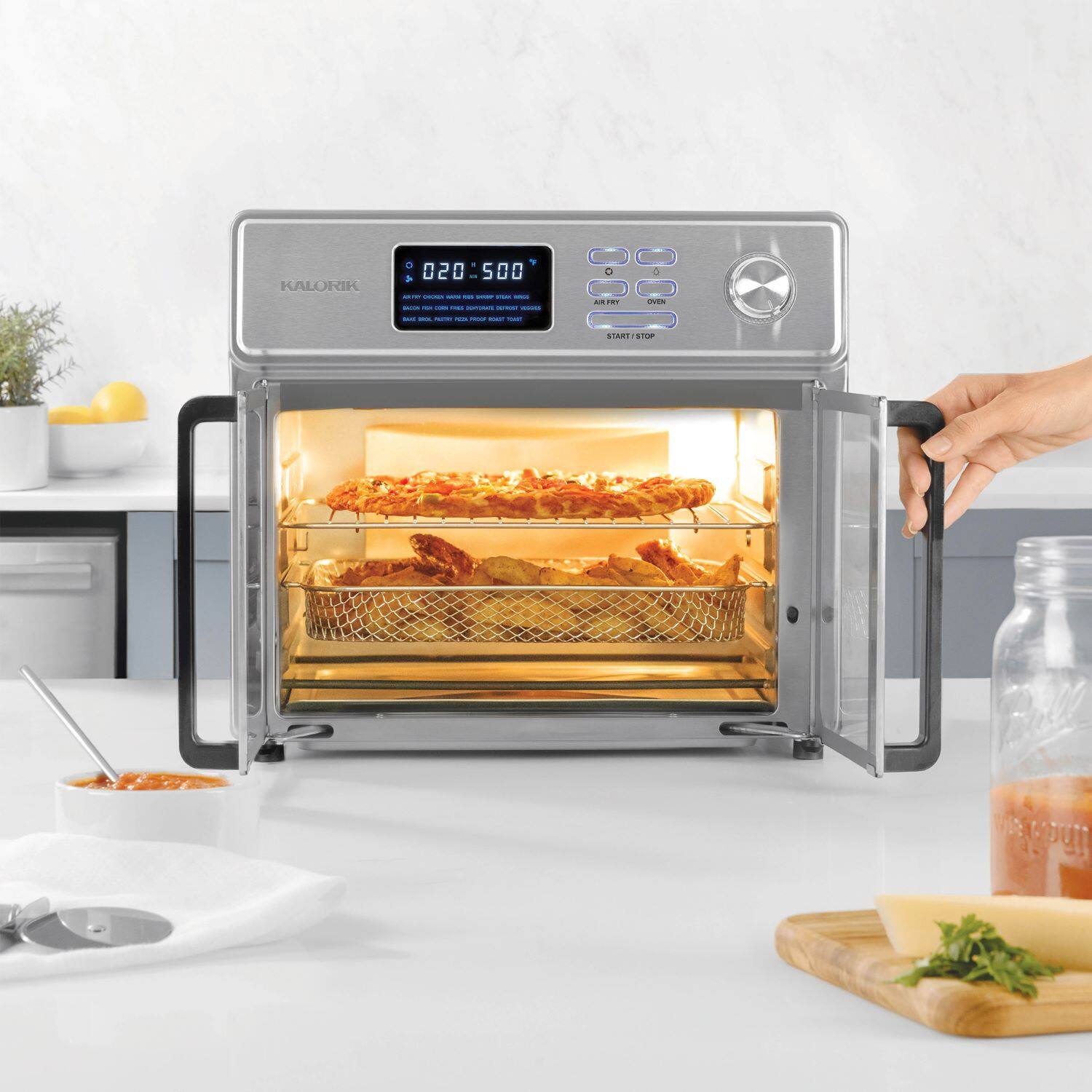 Alt View 18. Kalorik - 26qt Digital Maxx Air Fryer Oven - Stainless Steel.