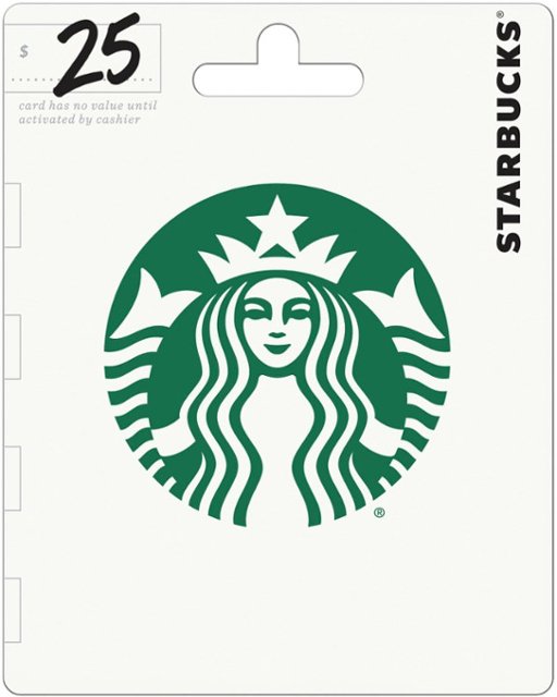 Front Zoom. Starbucks - $25 Gift Card.