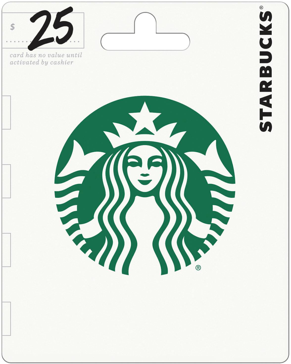 Front. Starbucks - $25 Gift Card.