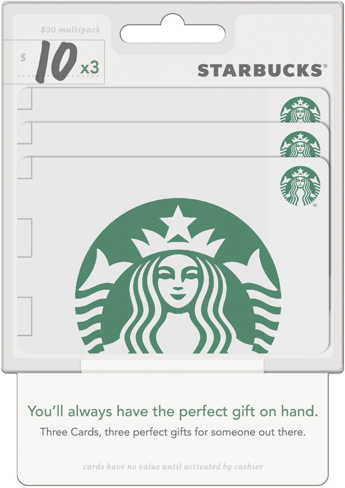 Starbucks 10 Gift Cards (3Pack) Starbucks 30 Best Buy