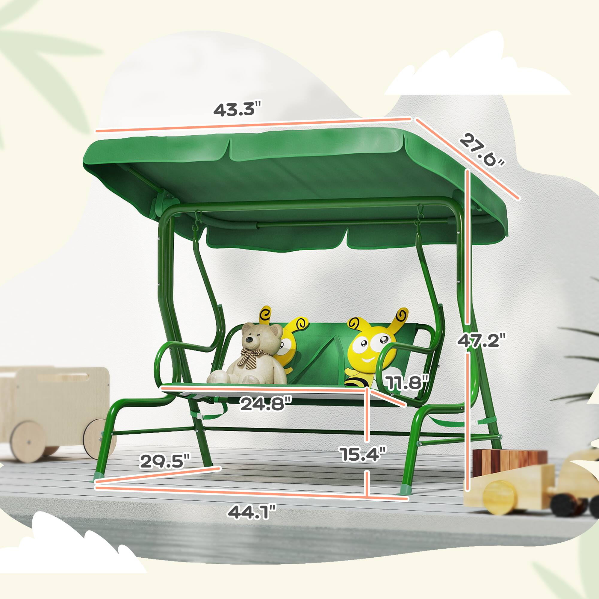 43.3" 27.6" 47.2" 24.8" 11.8" 29.5" 15.4" 44.1"