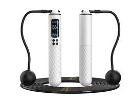 Cluzine - Smart Counting Jump Rope Adjustable Weight ABS Fitness Skipping Rope for Home Training - White