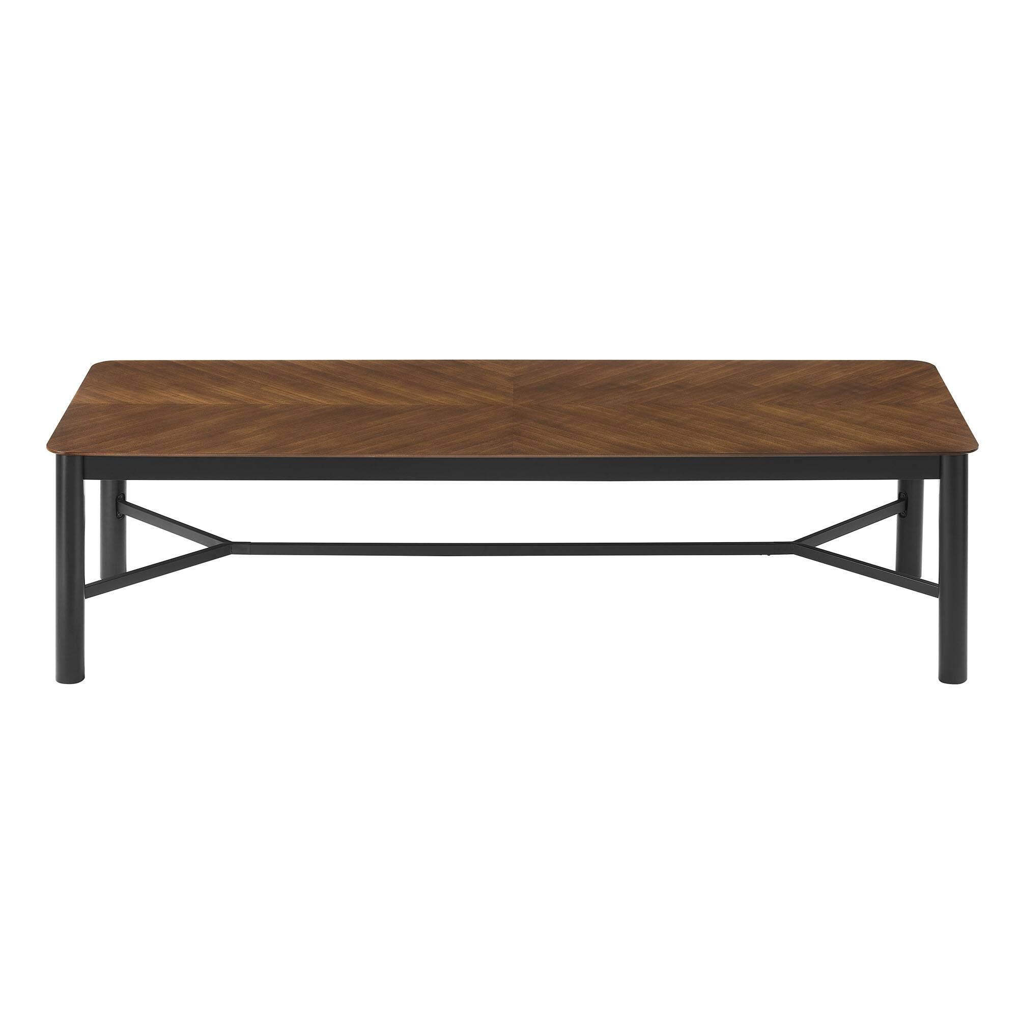 Alt View 4. Modway - Ashlan 110" Rectangle Dining Table by Modway - Walnut.