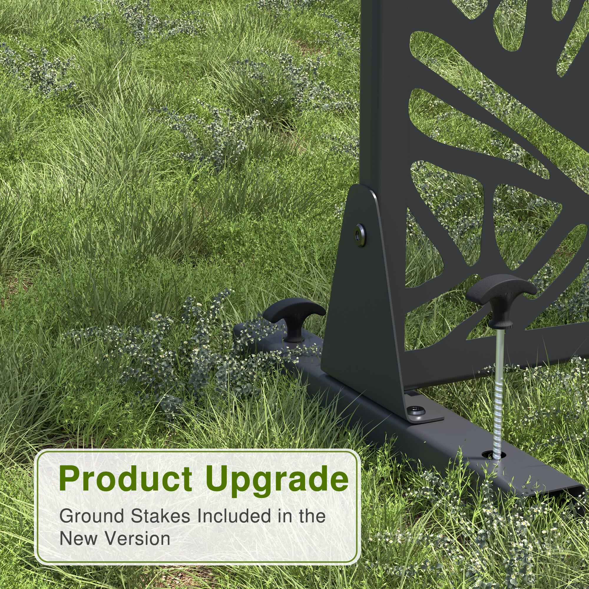 Product Upgrade  
Ground Stakes Included in the New Version