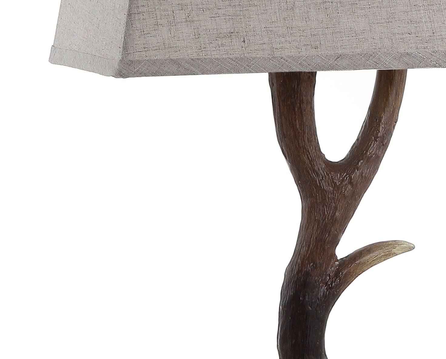 Alt View 3. Jonathan Y - Antler 29.5" Rustic Resin/Crystal LED Table Lamp, Brown/Clear - Brown.