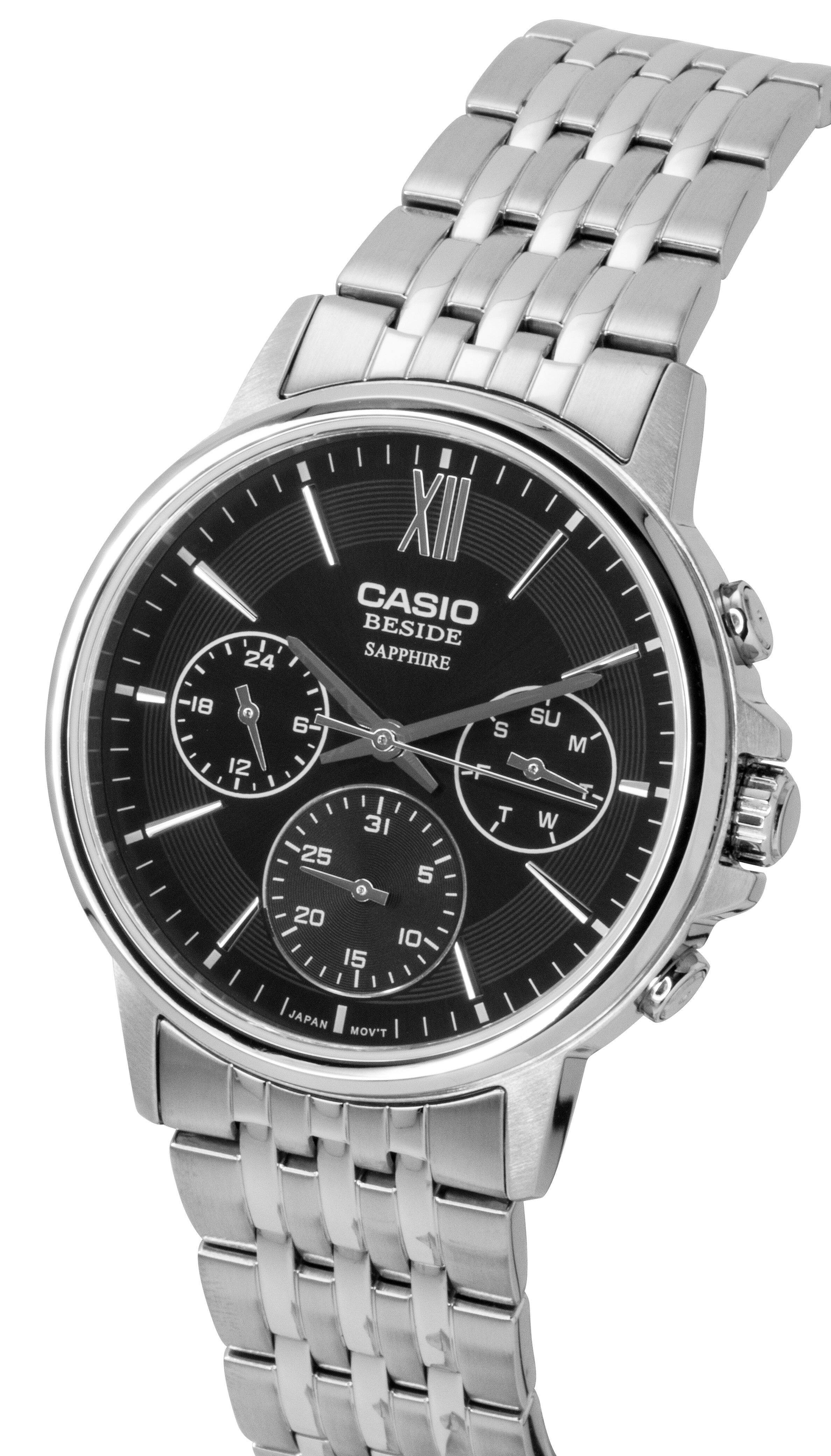 XII CASIO BESIDE 24 SAPPHIRE 18 6 SU a S M 12 O  
IE 25 5  20 IO 15 I JAPAN T'VOM  
T I  
W