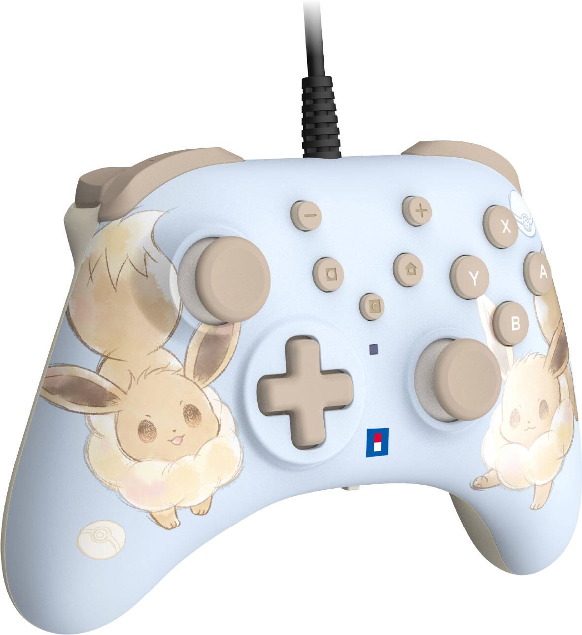 Angle. Hori - HORIPAD Turbo (Eevee Cottage Core) Wired Controller for Nintendo Switch 2 - Blue.