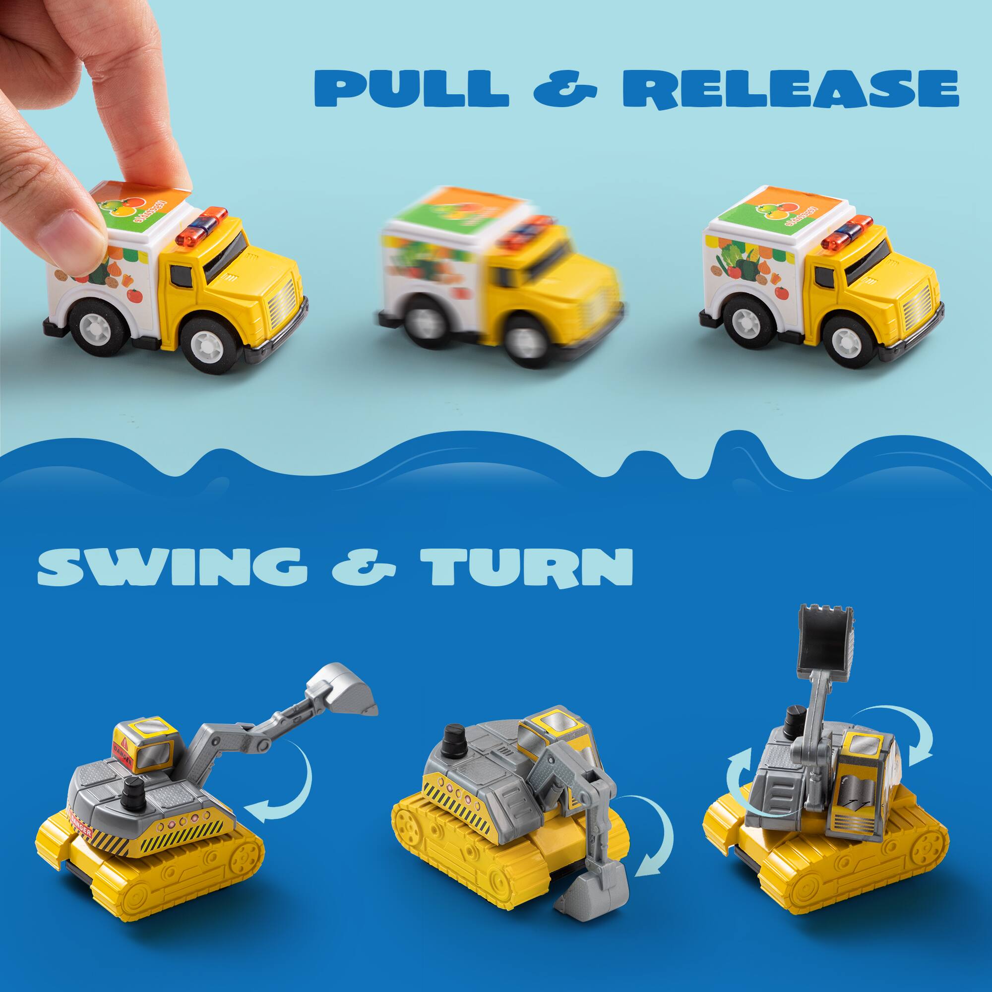 PULL & RELEASE

SWING & TURN