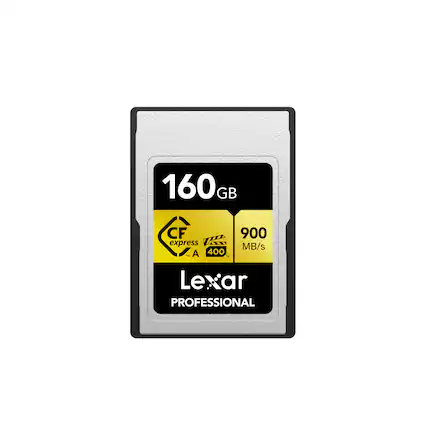 160 GB
CFexpress A 400
900 MB/s
Lexar PROFESSIONAL