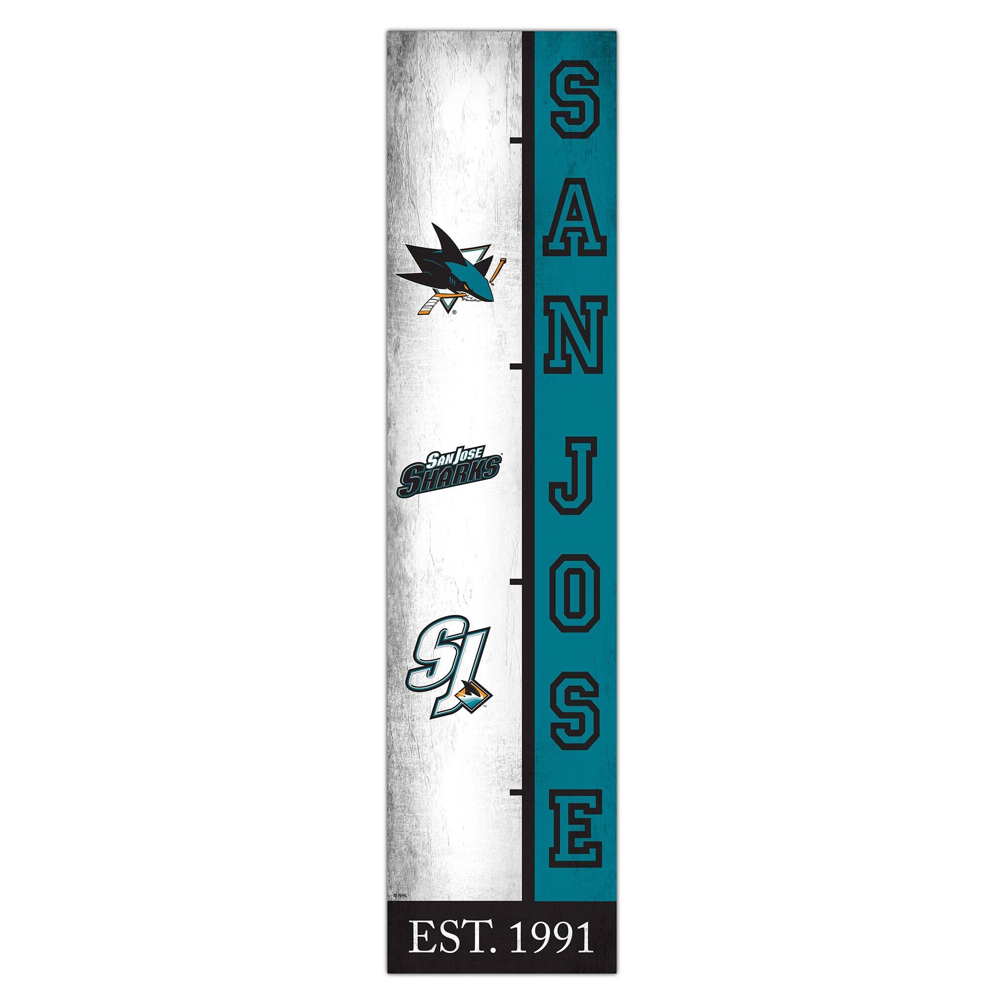San Jose Sharks 6" x 24" Progression Wood Sign