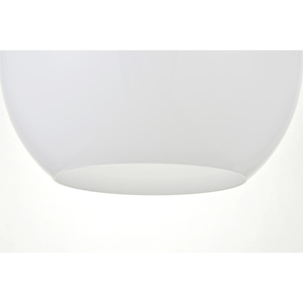 Alt View 1. Living District - Baxter 1 Light Black Pendant With Frosted White Glass - Black And Frosted White.