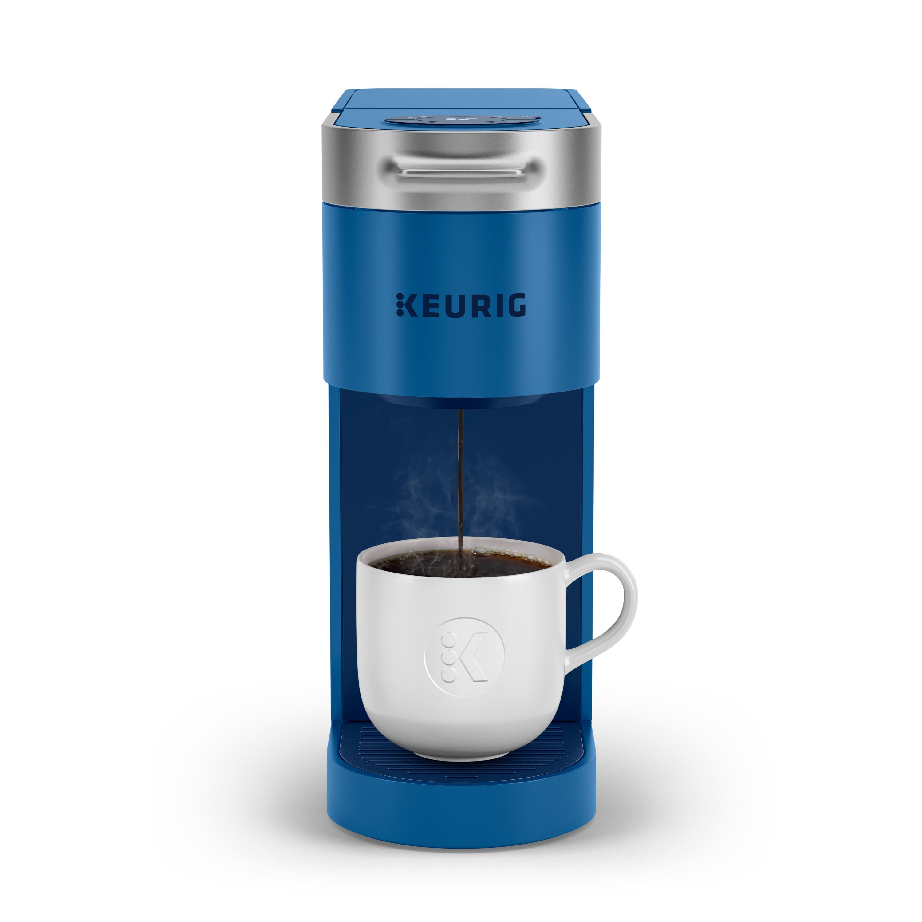 Front. Keurig - K-Slim Single-Serve K-Cup Pod Coffee Maker - Blue.