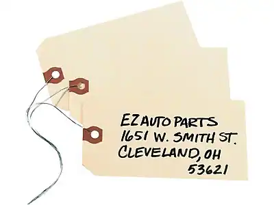 EZ AUTO PARTS
1651 W. SMITH ST.
CLEVELAND, OH 53621
