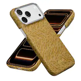 Pitaka - Ultra Slim Case for iPhone 18 Pro Max / iPhone 17 Pro Max, Aramid, MagSafe Compatible, Caseless Feel, Camera Control - Wheat Waves