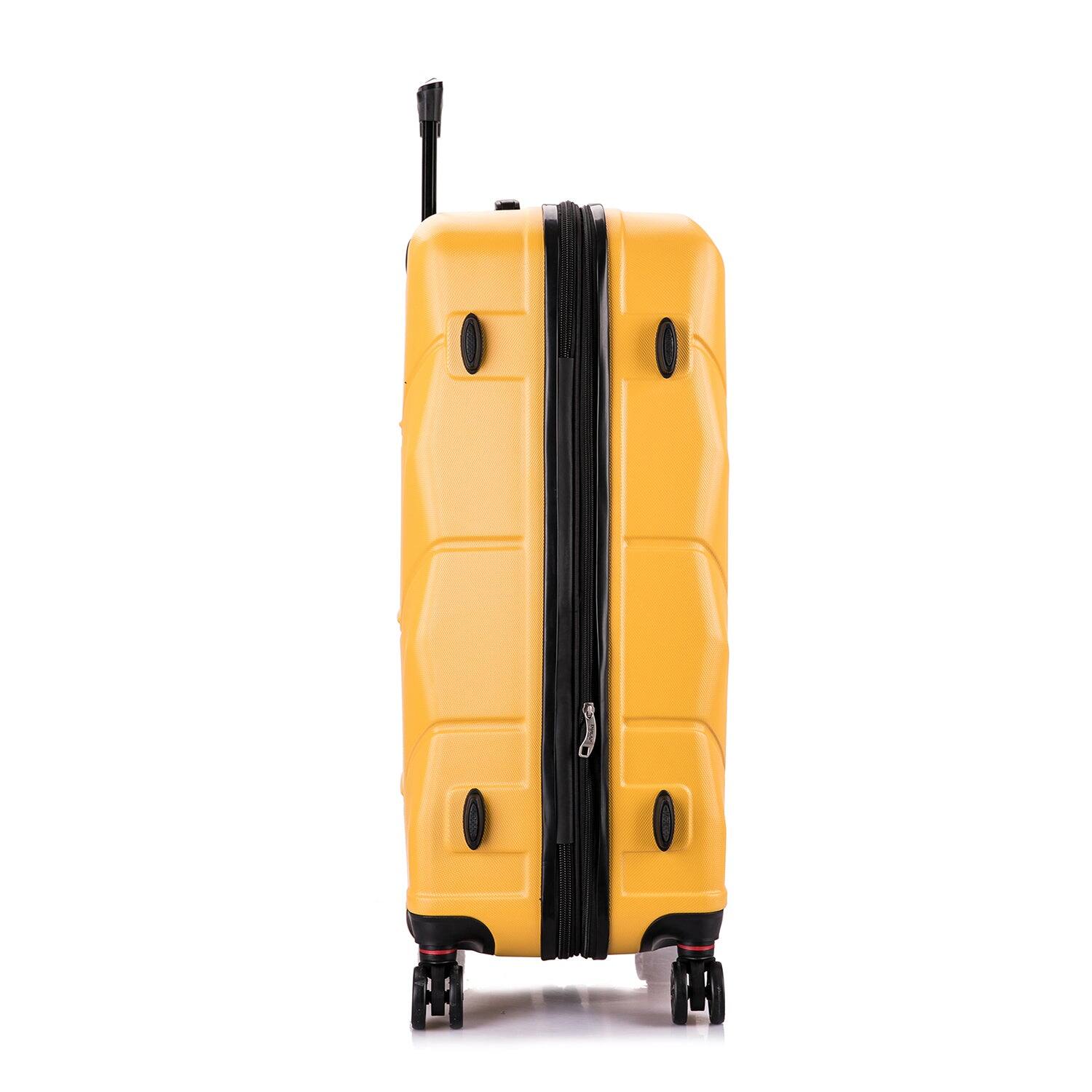 Alt View 2. DUKAP - Zonix Lightweight Hardside 3 Piece Luggage Set 20"/26"/30" - MUSTARD.