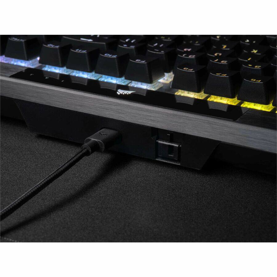 Alt View 5. CORSAIR - Corsair K70 Gaming Keyboard - Cable Connectivity - Full-size - USB Type A Interface - RGB LED - 104 Key(s) - Windows - Macaron.