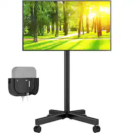 Rfiver - A universal mobile TV stand suitable for 23-60 inch TVs - Black