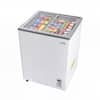 Front. Koolmore - 24 in. Commercial Flat Top Ice Cream Display Freezer, 5 Cu. Ft. in White (KM-ICD-5C) - White.