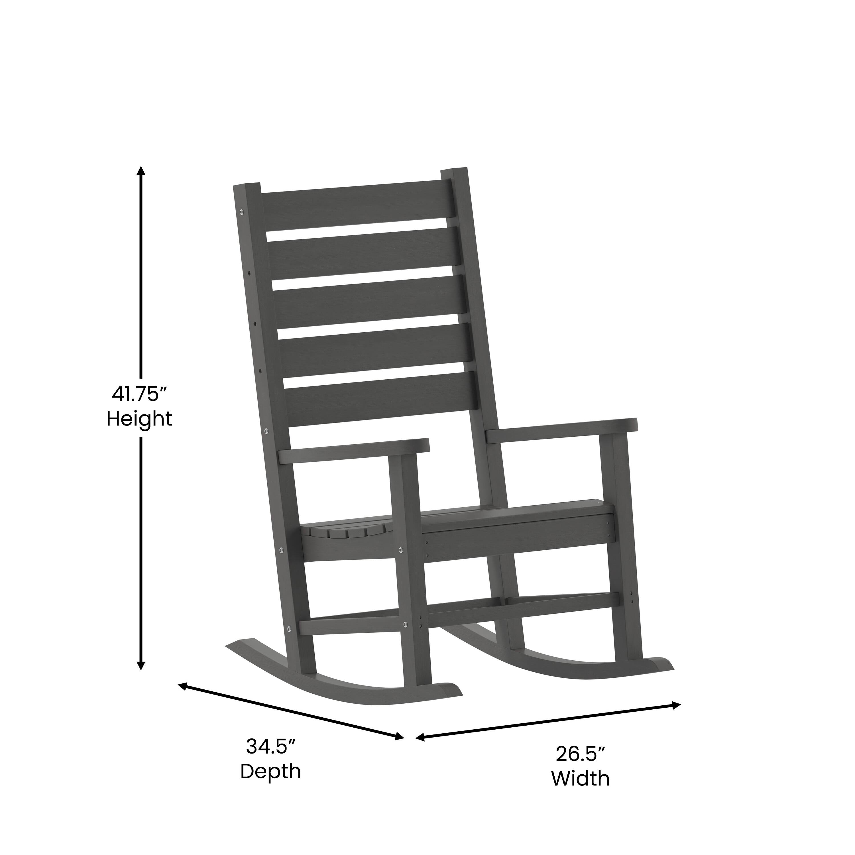 41.75" Height  
34.5" Depth  
26.5" Width