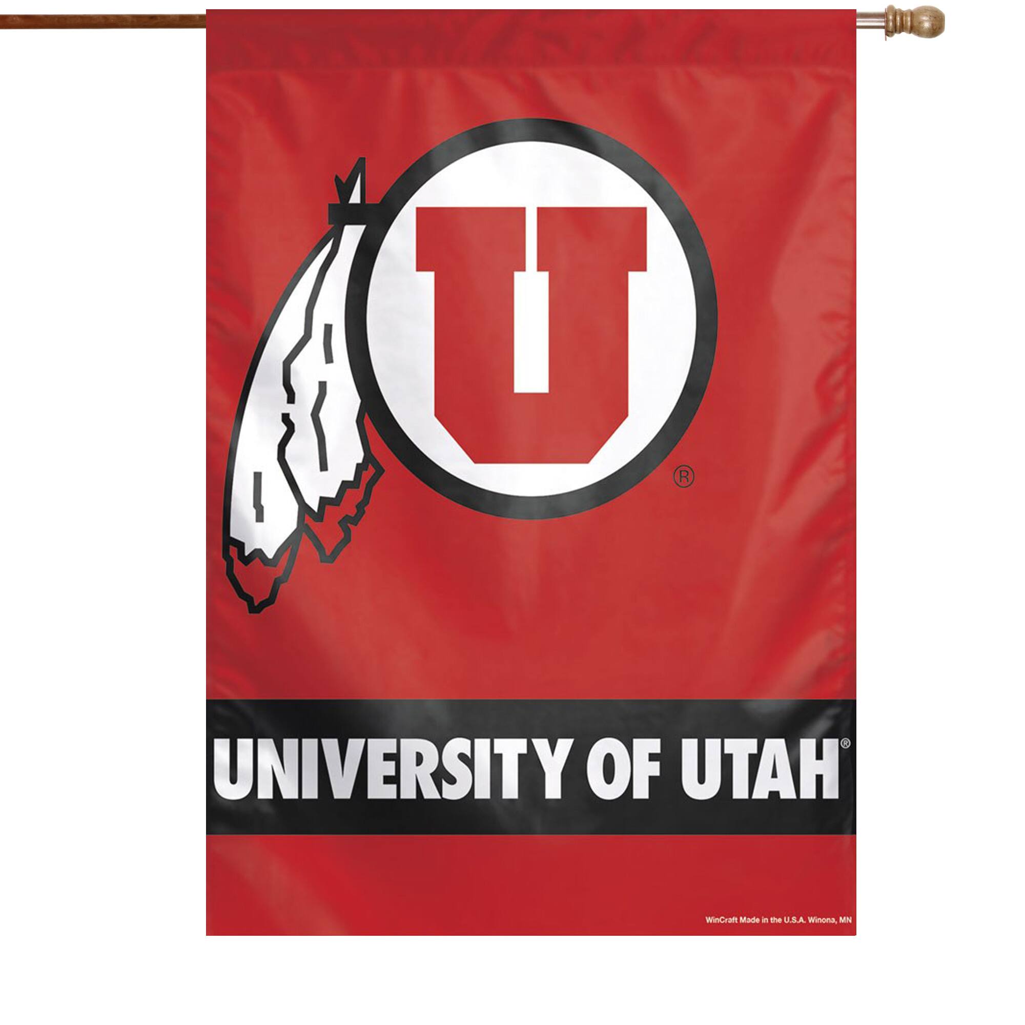 WinCraft - Utah Utes 28" x 40" Full Name House Flag - Multicolor