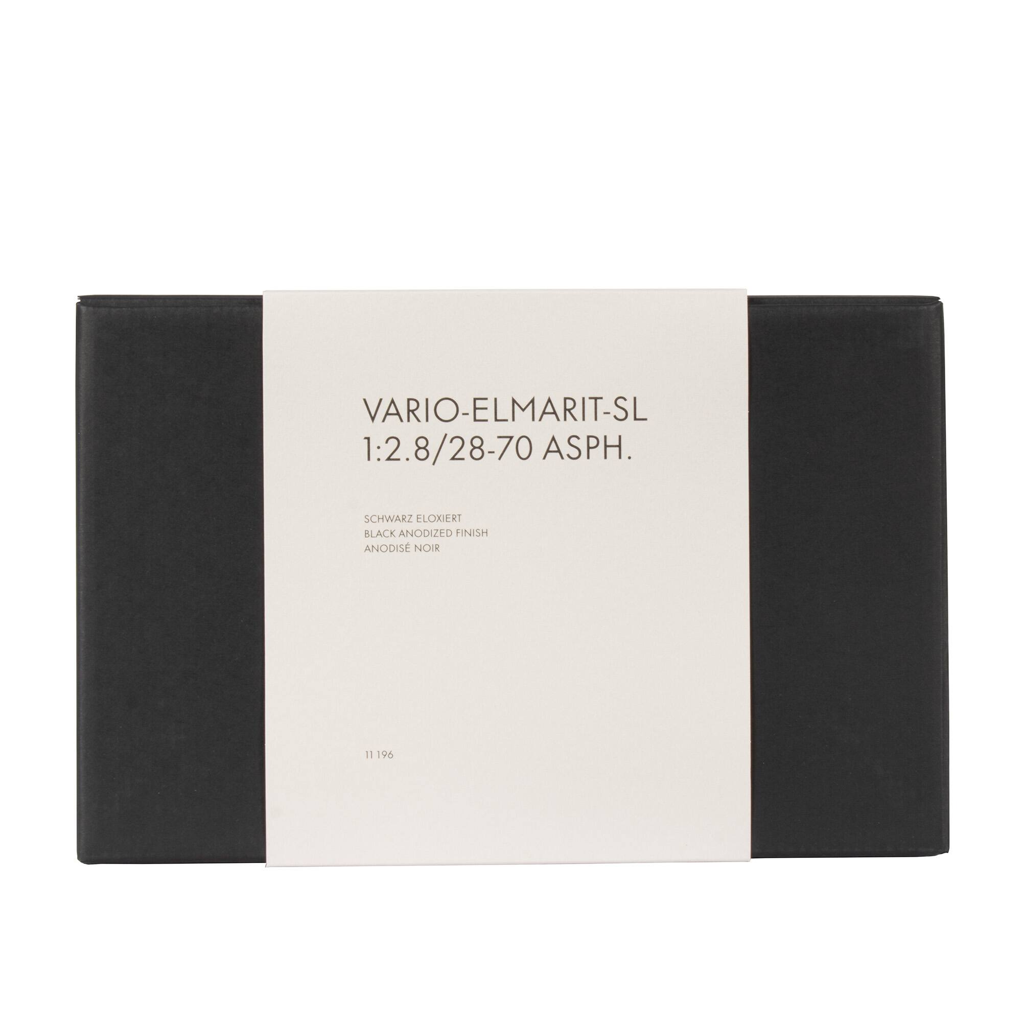 VARIO-ELMARIT-SL 1:2.8/28-70 ASPH.  
SCHWARZ FLOKERI  
BLACK ANODIZED FINISH  
ANODISE NOIR  
1 196