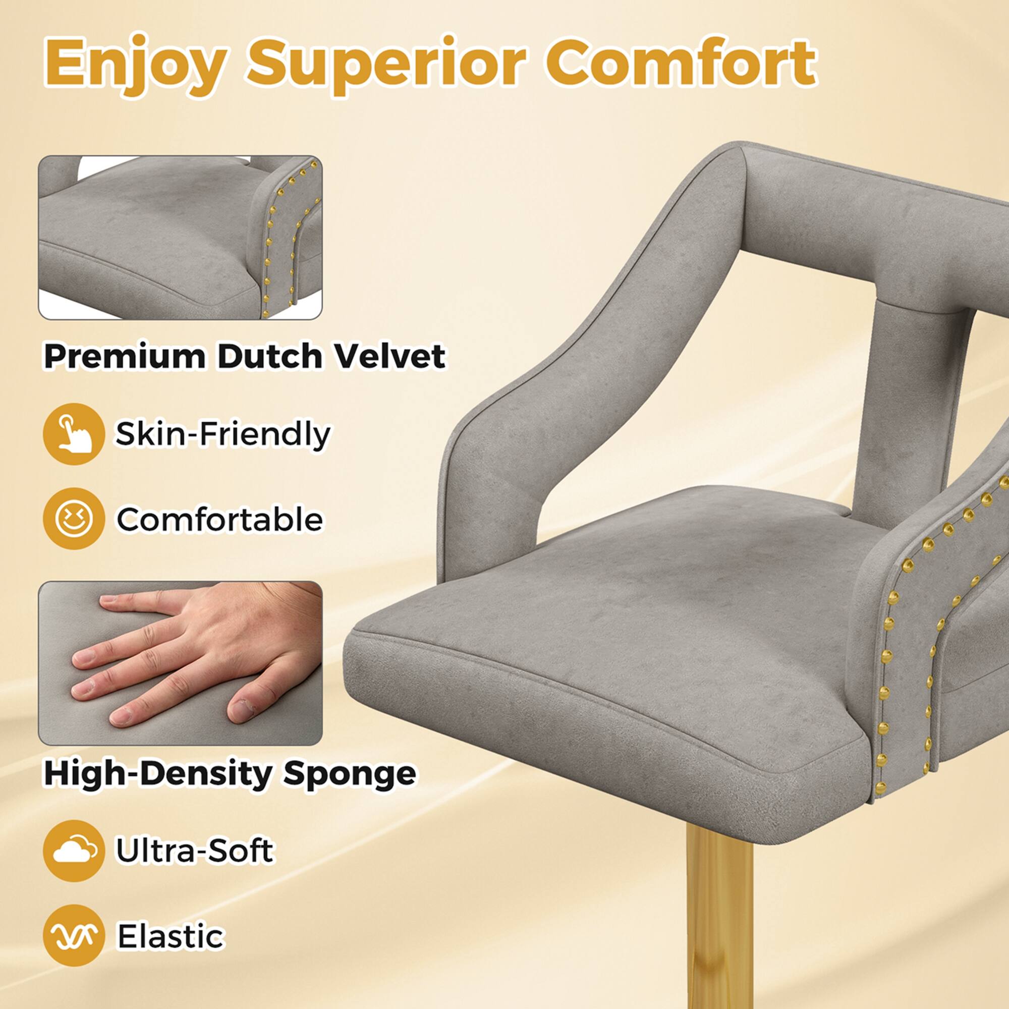 Enjoy Superior Comfort Premium Dutch Velvet Skin-Friendly Comfortable High-Density Sponge Ultra-Soft Elastic