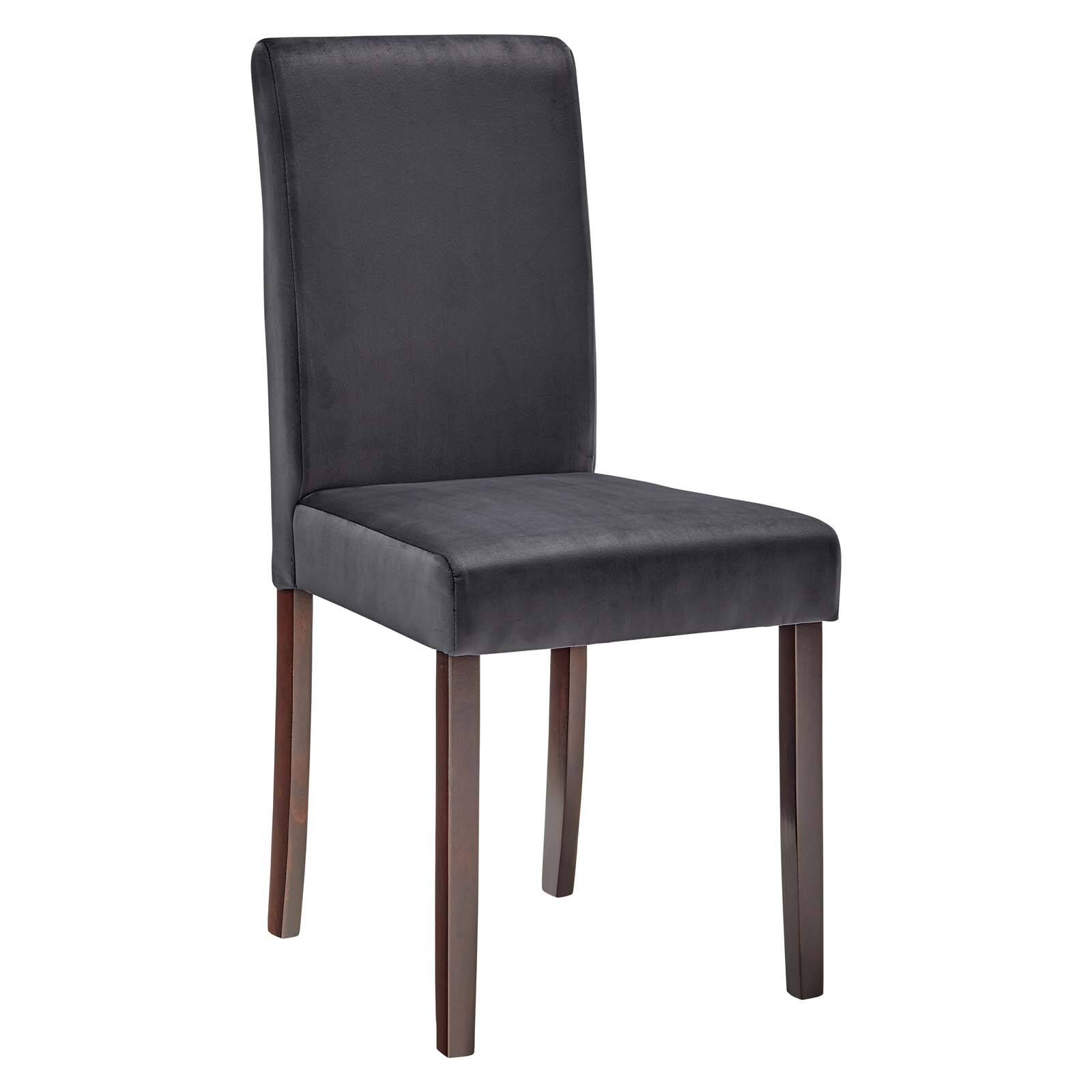 Back. Modway - Prosper Upholstered Velvet Dining Side Chair Set of 2 by Modway - Gray.