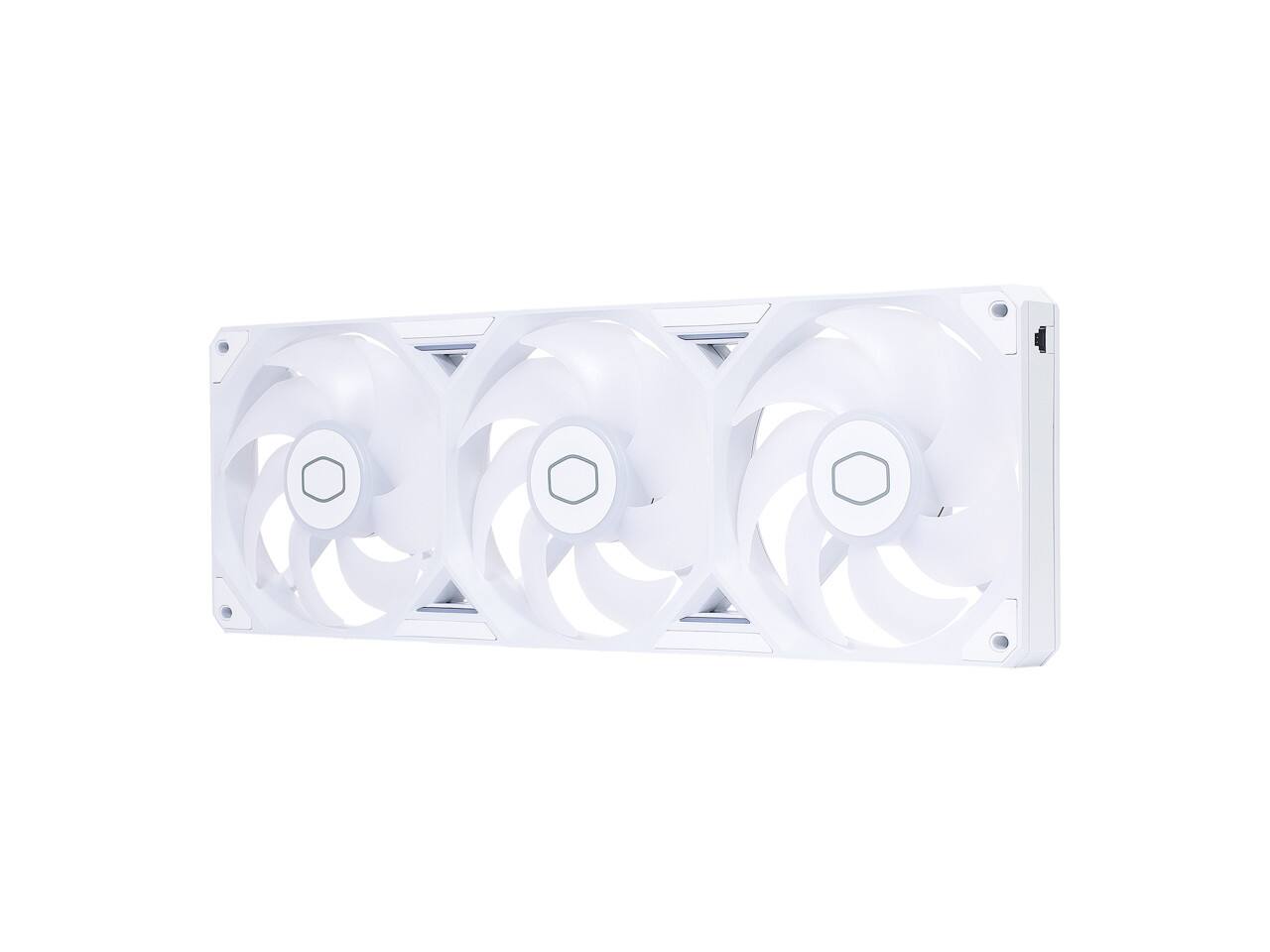Left. Cooler Master - Cooler Master White aRGB Case|360mm Liquid Cooler, PWM, Radiant Lighting - White.
