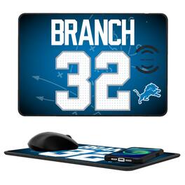 Keyscaper - Brian Branch Detroit Lions Wireless Charger and Mouse Pad - Black