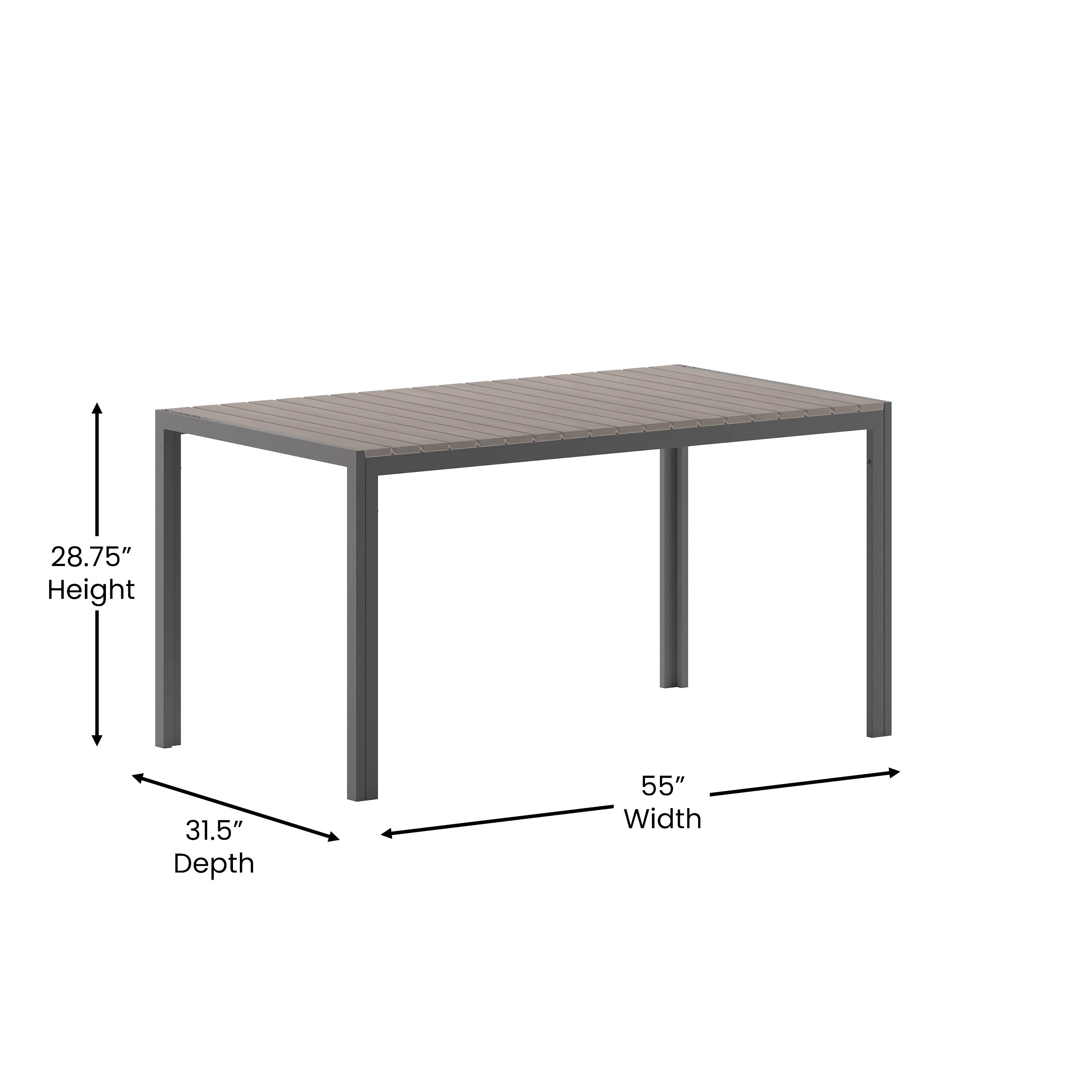 28.75" Height  
31.5" Depth  
55" Width