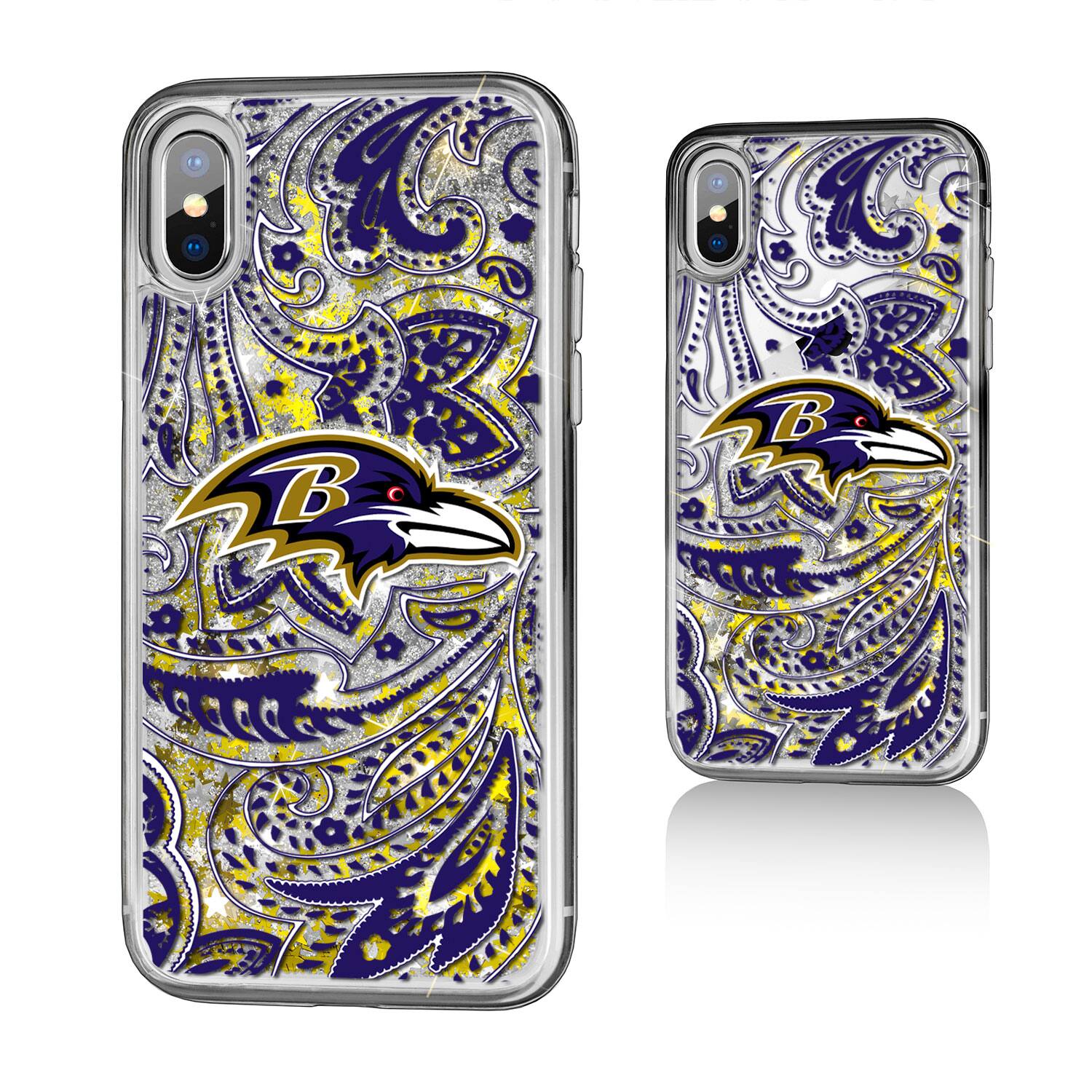 Alt View 2. Keyscaper - Baltimore Ravens iPhone Paisley Design Glitter Case - 14 - Multicolor.