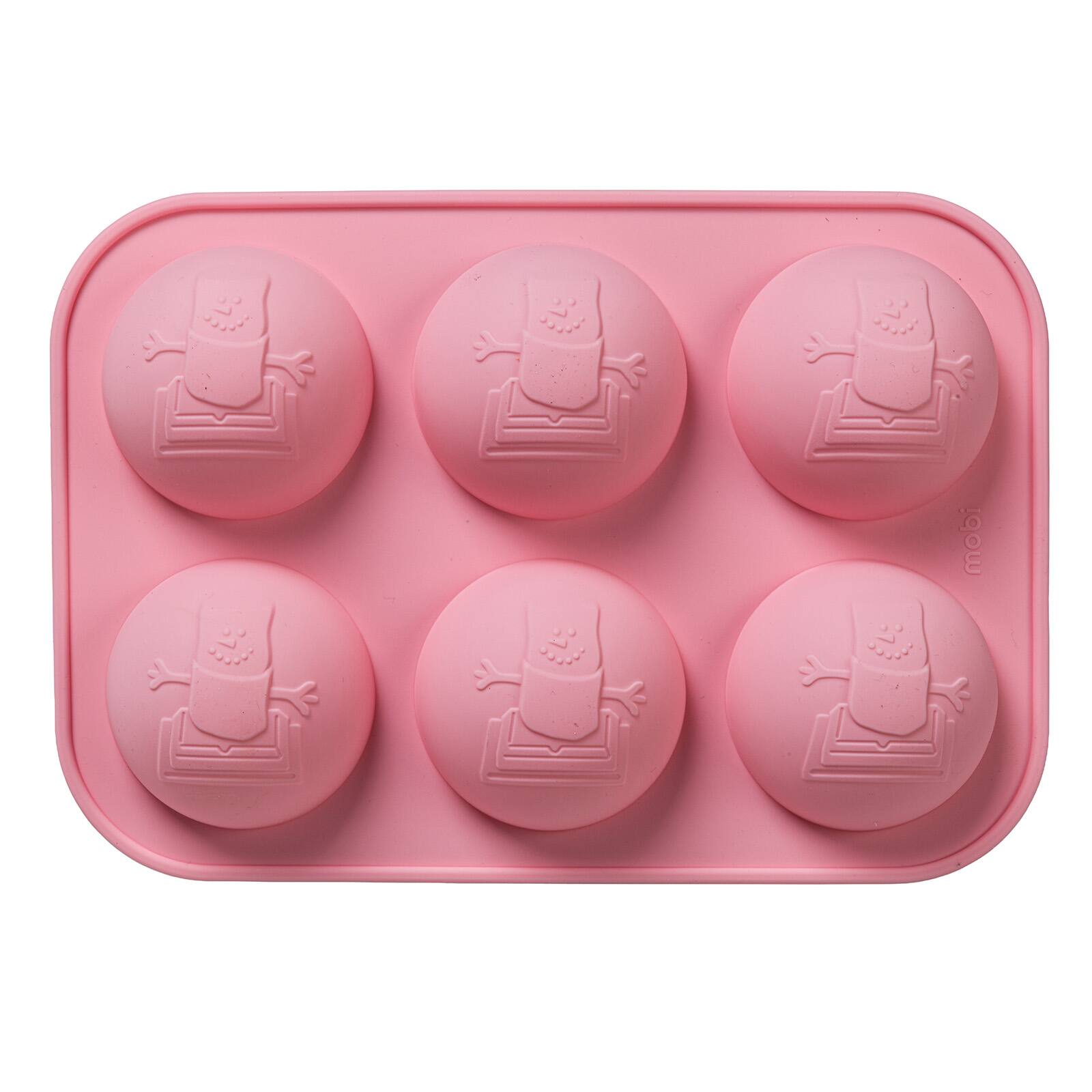 Alt View 1. MOBI - Hot Chocolate Silicone Cocoa Bombs Molds, S'Mores - Pink.